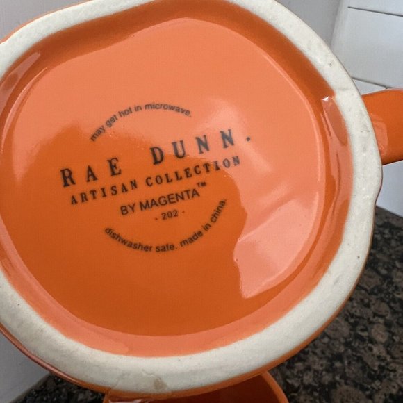 RAE DUNN 2pk Ceramic Trick Or Treat Mugs New in box - Picture 4 of 6